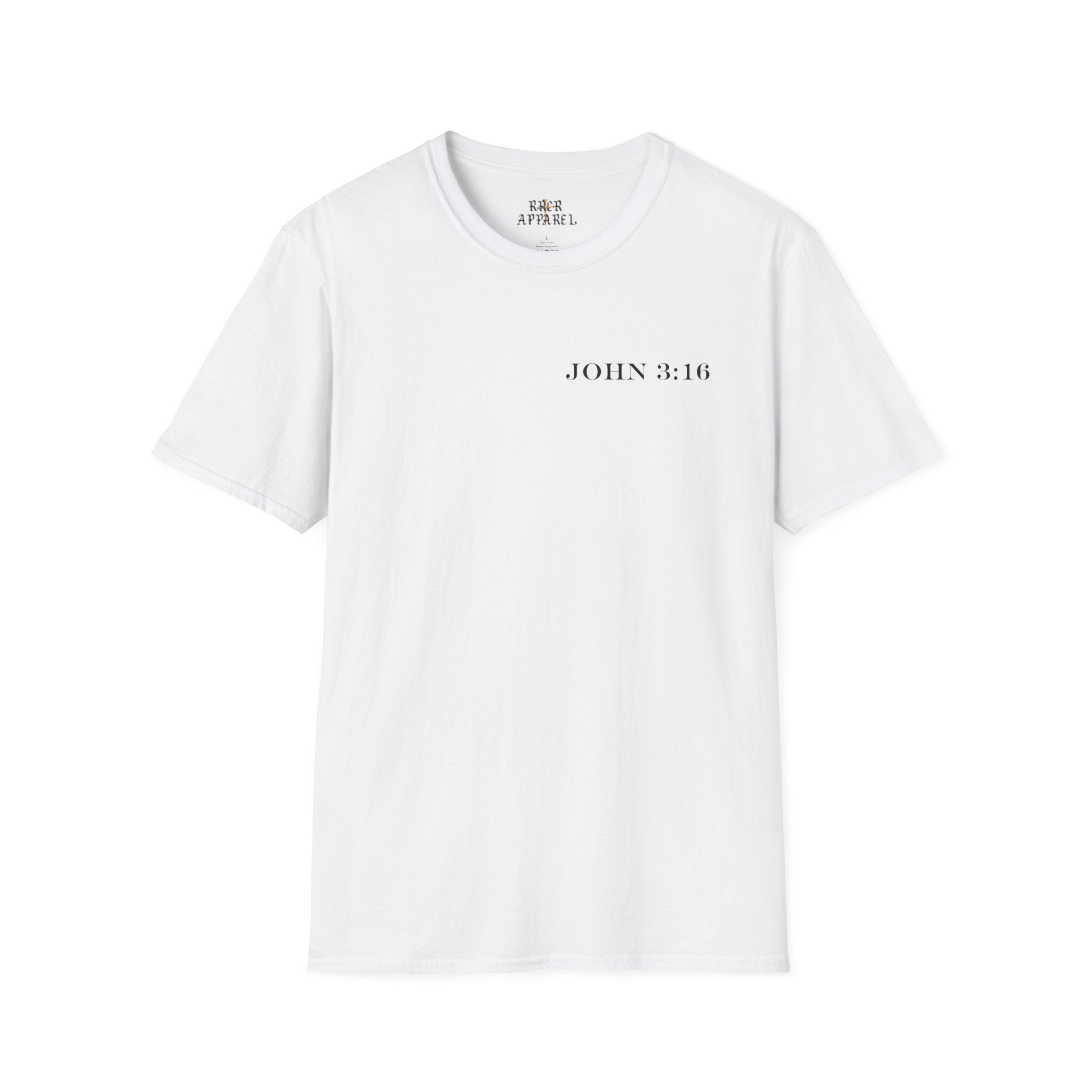 John 3:16 Cross T-Shirt — Christian Faith Bible Verse Tee