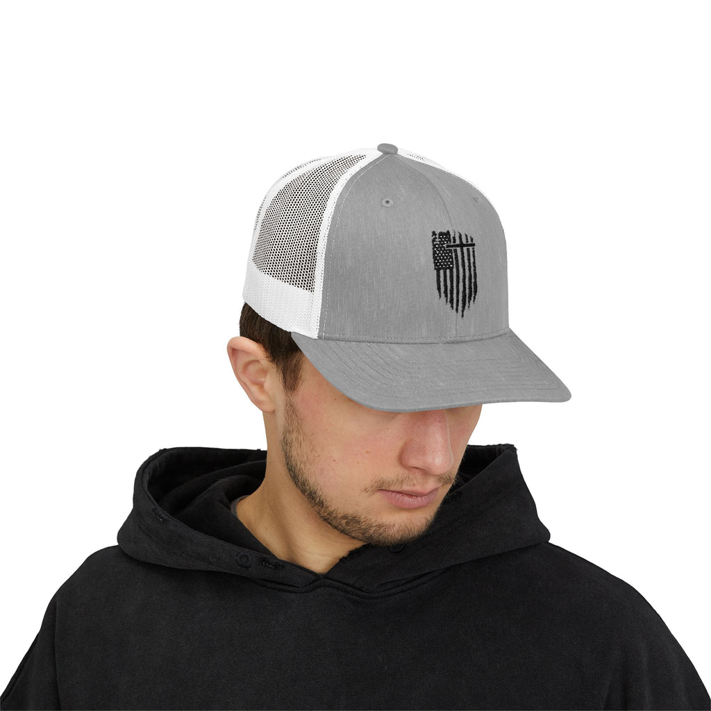 Snapback Cap Cross American Flag