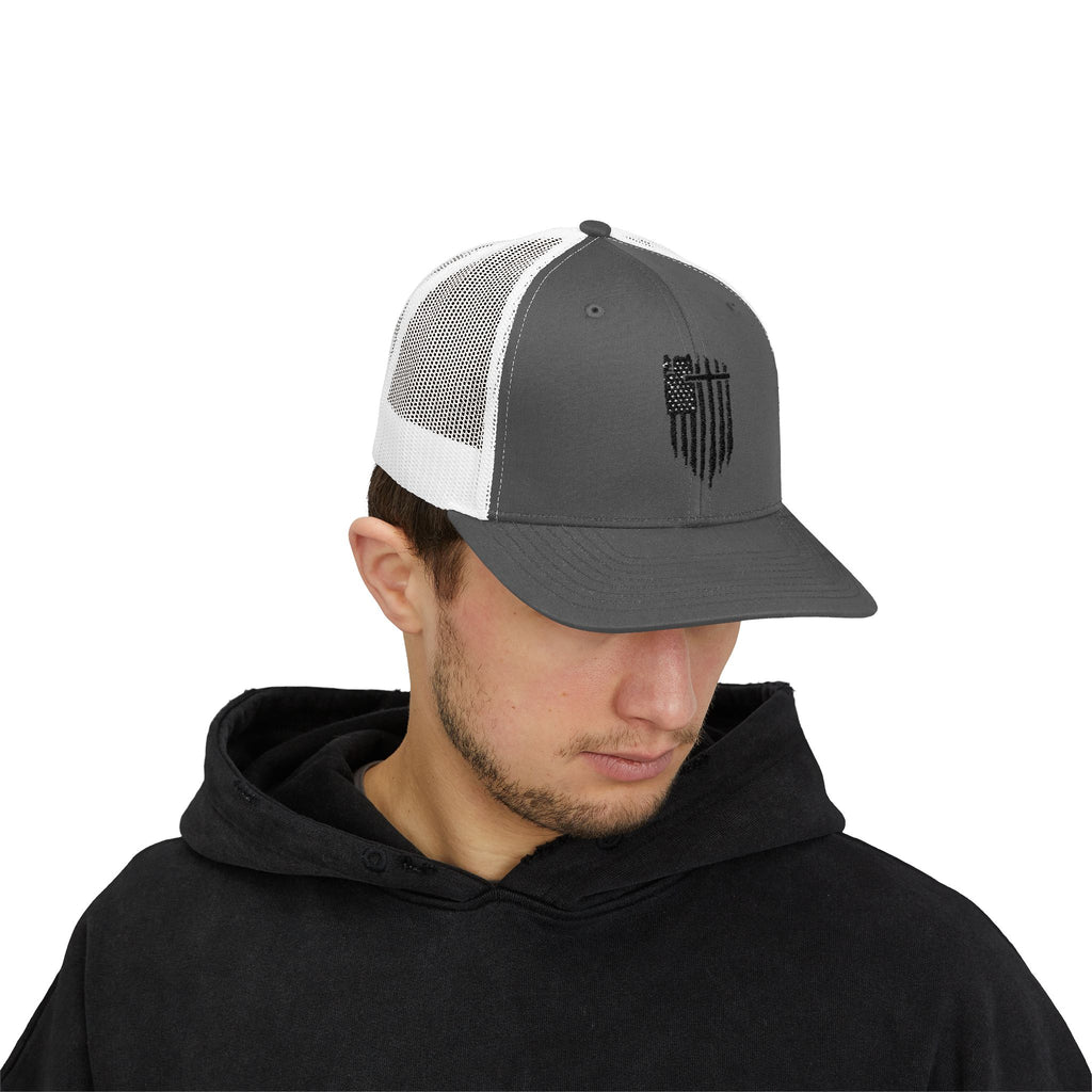 Snapback Cap Cross American Flag