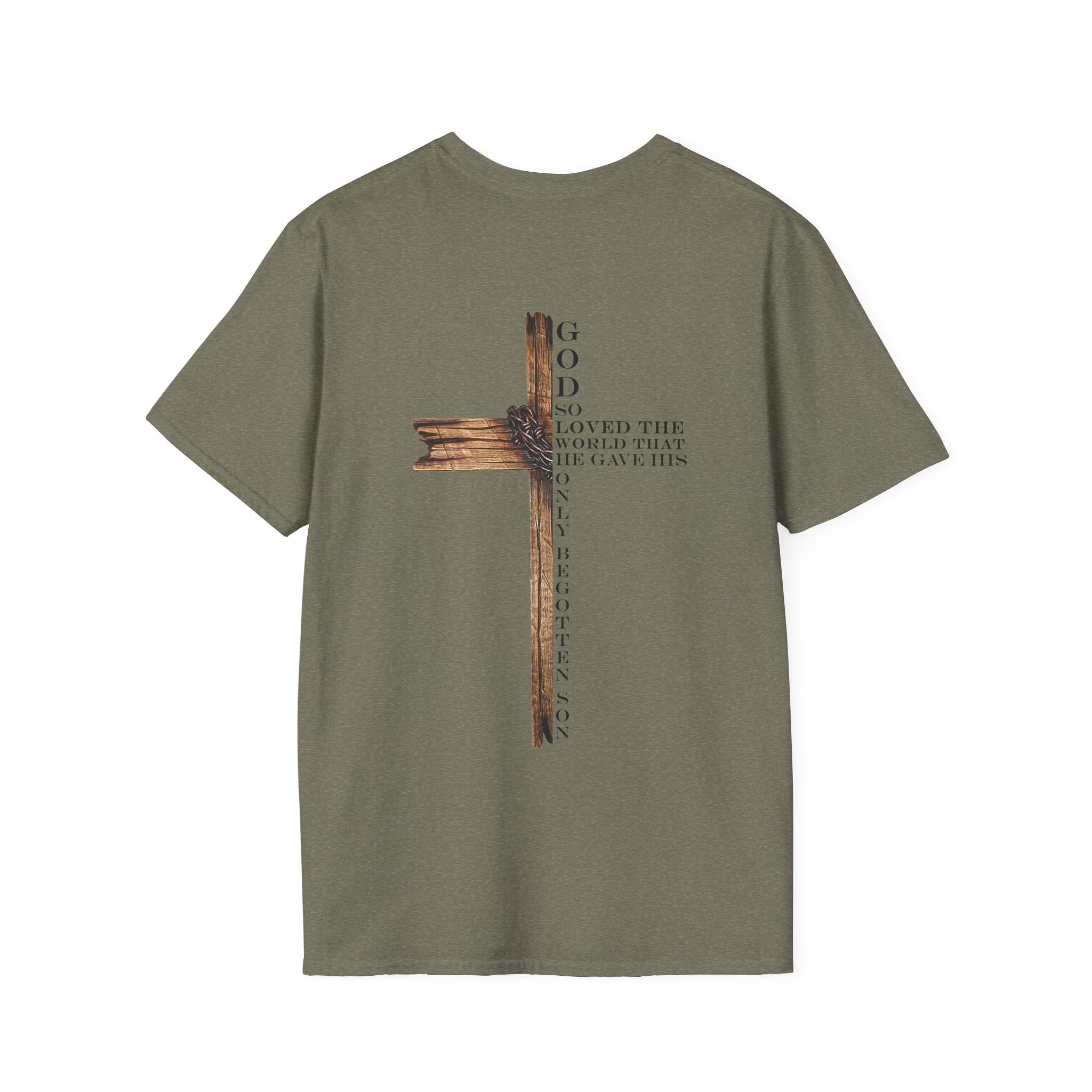 John 3:16 Cross T-Shirt — Christian Faith Bible Verse Tee