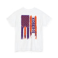 American Flag Football Tee — 'Kicker' Vintage Grunge Sports Shirt