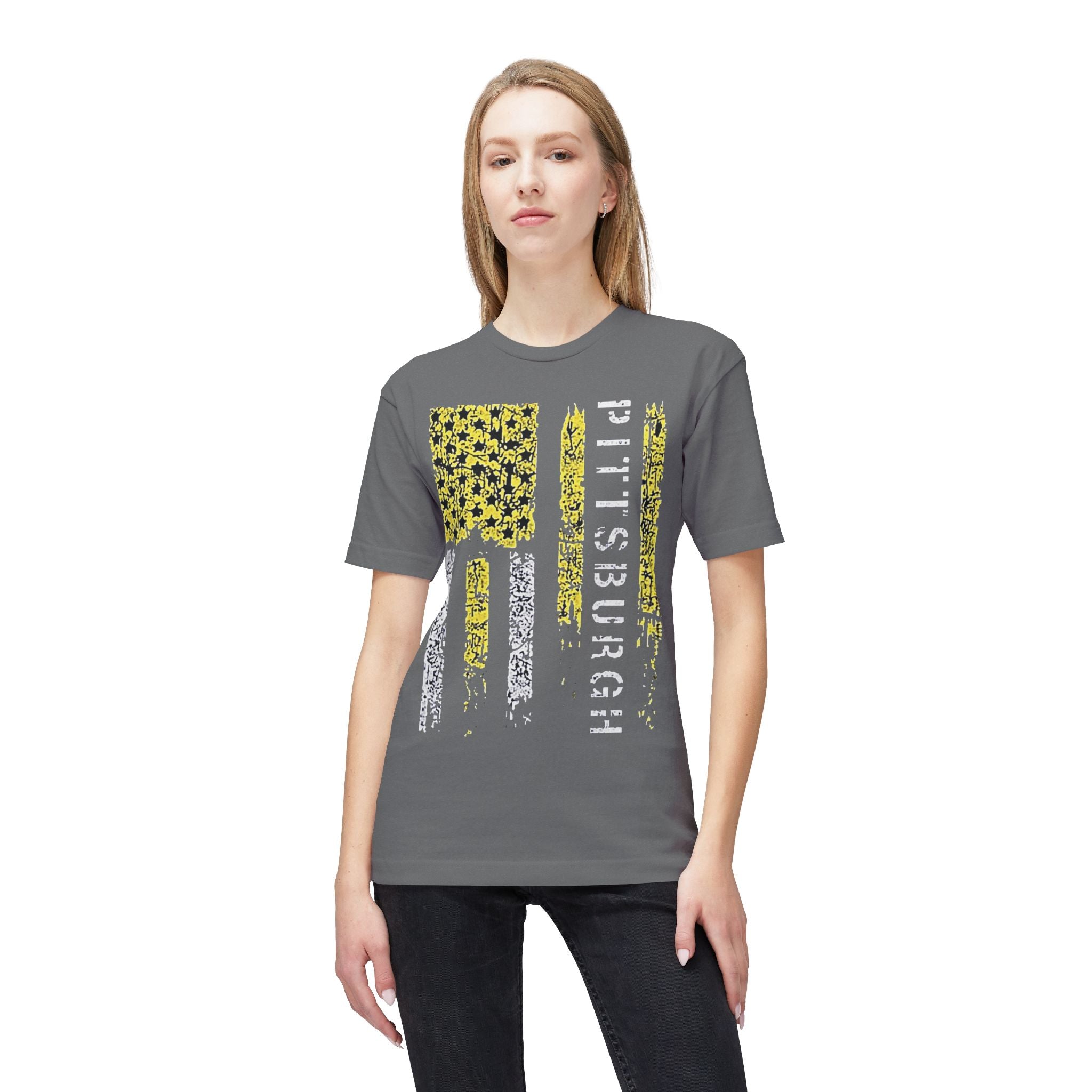 Pittsburgh Distressed Flag T-Shirt — Retro Steel City Graphic Tee