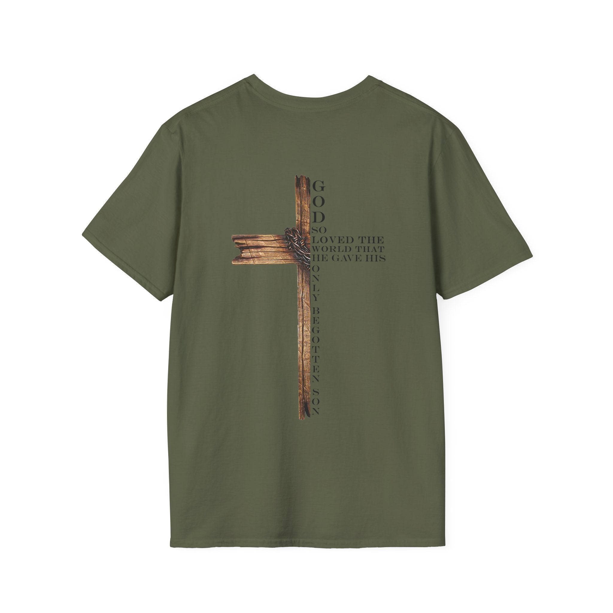 John 3:16 Cross T-Shirt — Christian Faith Bible Verse Tee