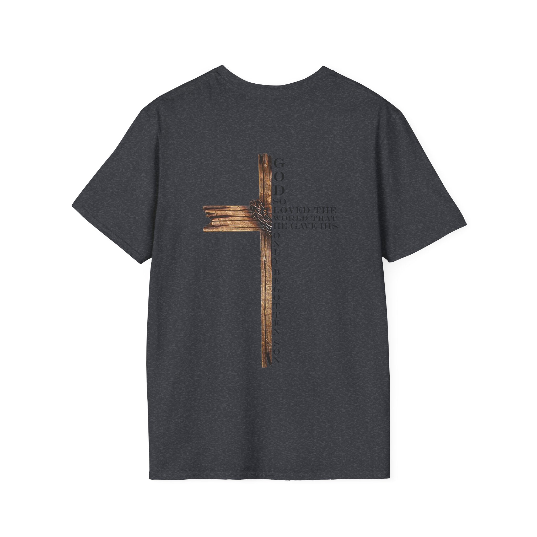 John 3:16 Cross T-Shirt — Christian Faith Bible Verse Tee