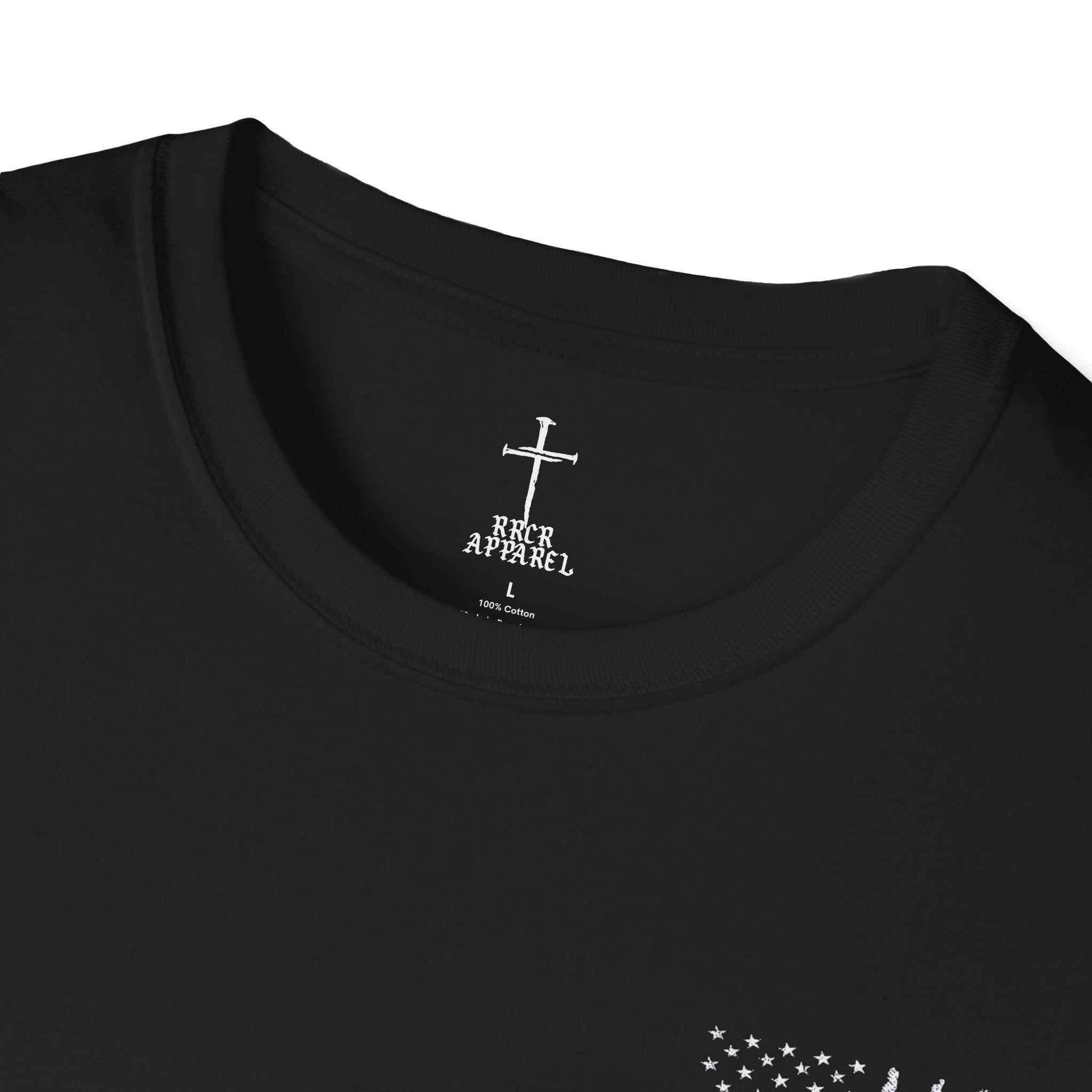 Christian Flag T-Shirt – “American by Birth, Christian by the Grace of God”