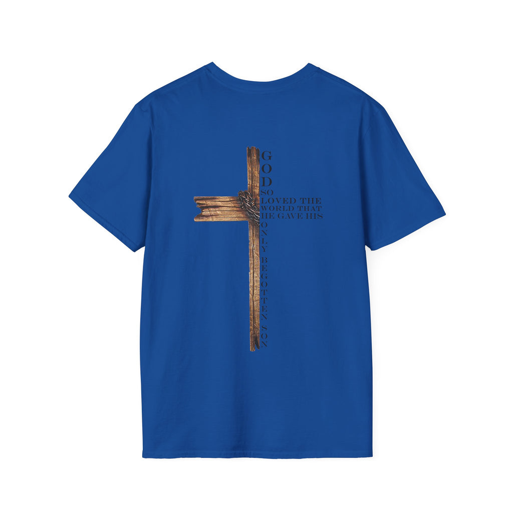 John 3:16 Cross T-Shirt — Christian Faith Bible Verse Tee