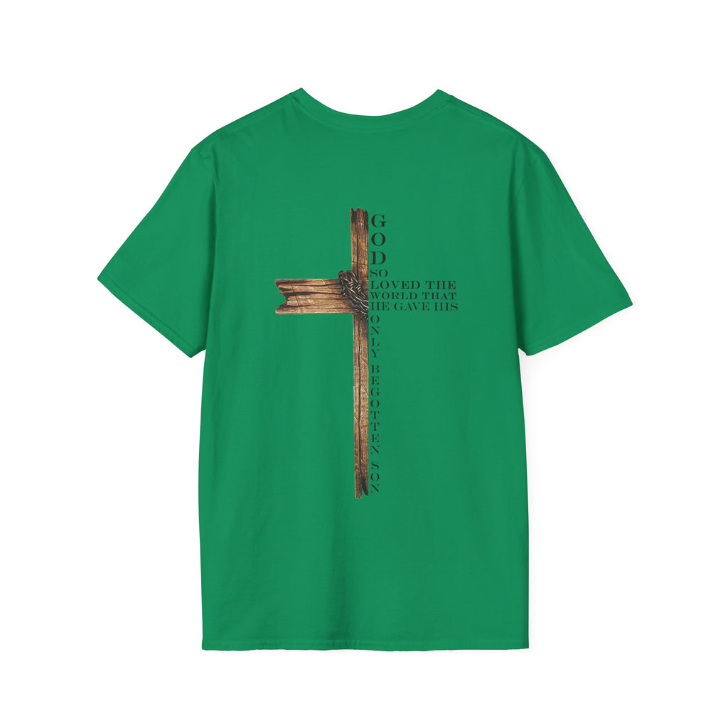 John 3:16 Cross T-Shirt — Christian Faith Bible Verse Tee