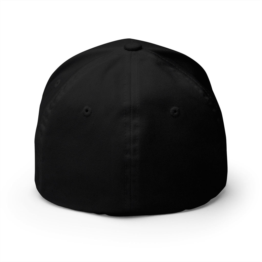 Embroidered R2R Logo Cap — Black Structured Baseball Hat