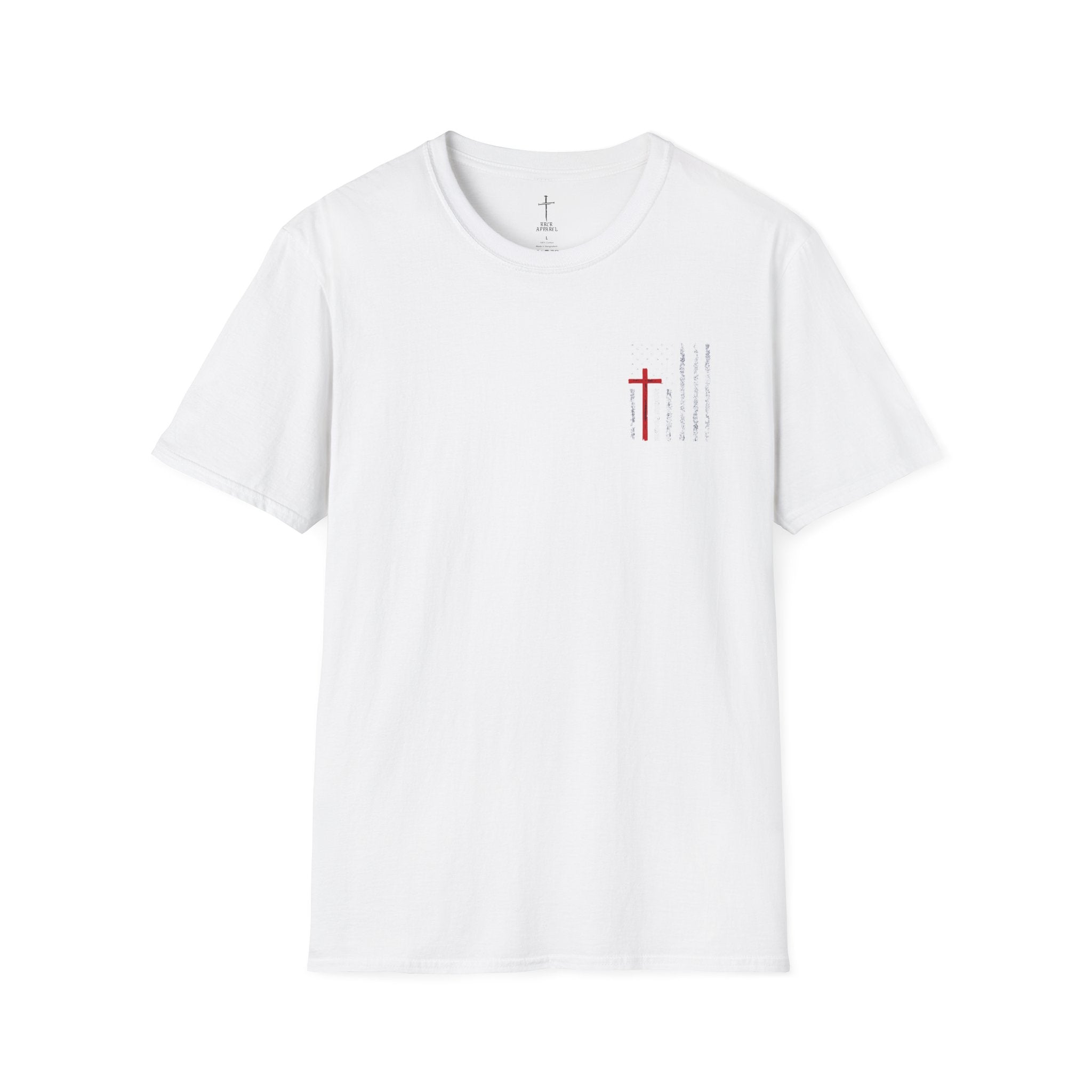 Christian Flag T-Shirt – “American by Birth, Christian by the Grace of God”