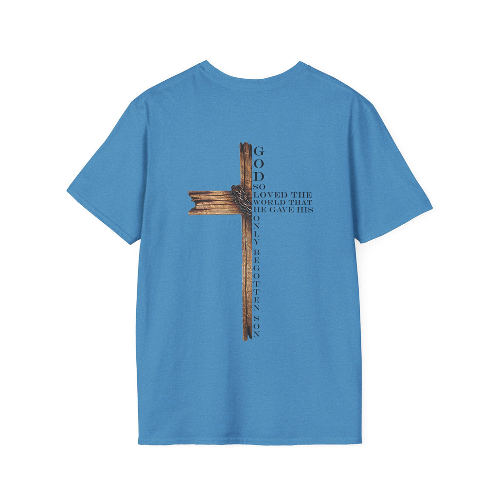 John 3:16 Cross T-Shirt — Christian Faith Bible Verse Tee