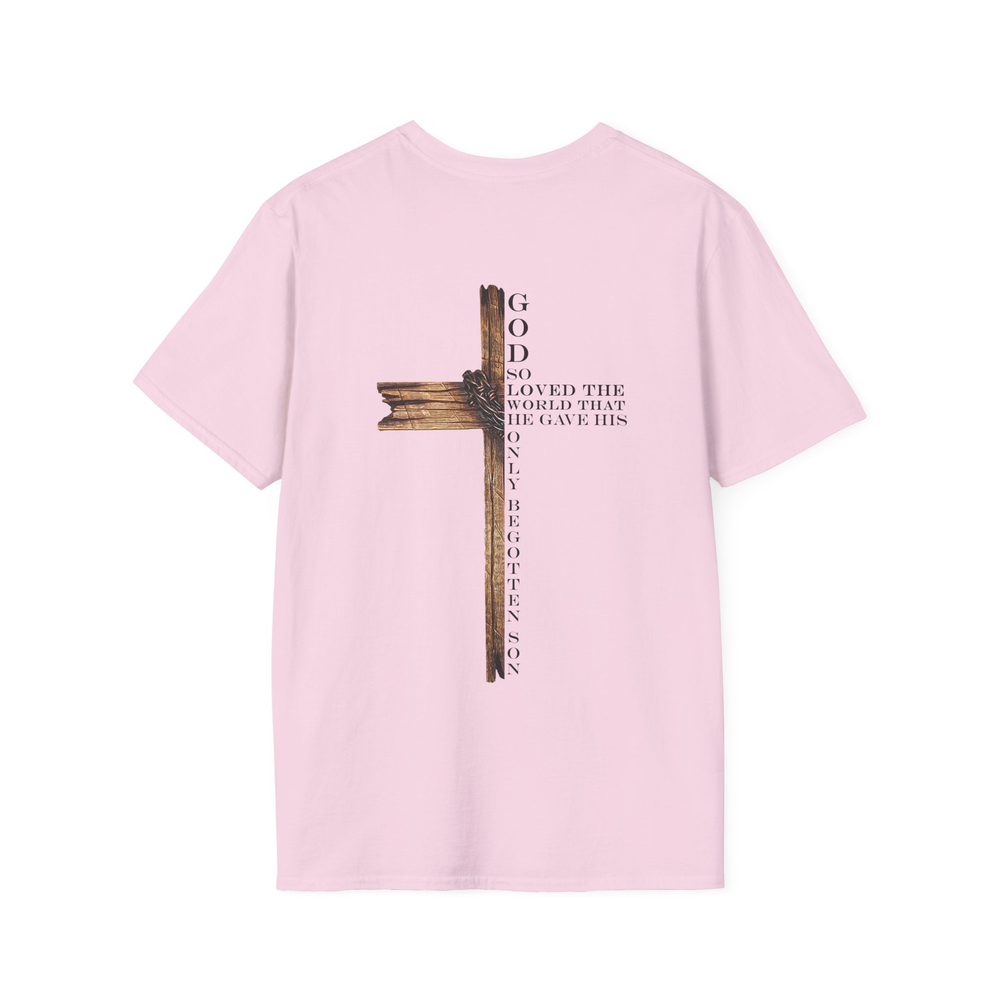 John 3:16 Cross T-Shirt — Christian Faith Bible Verse Tee