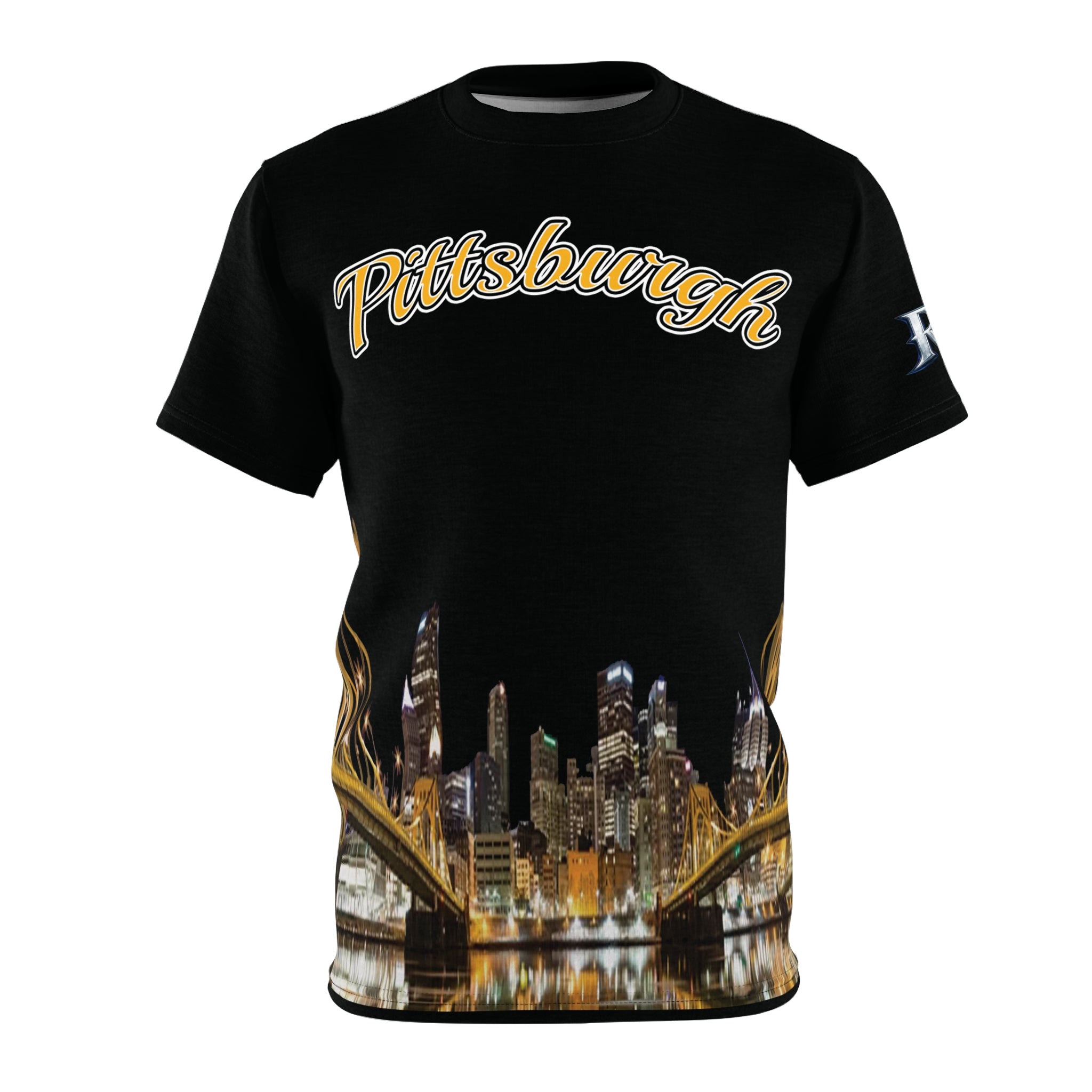 Pittsburgh Skyline Night Design — Steel City After Dark Graphic Tee