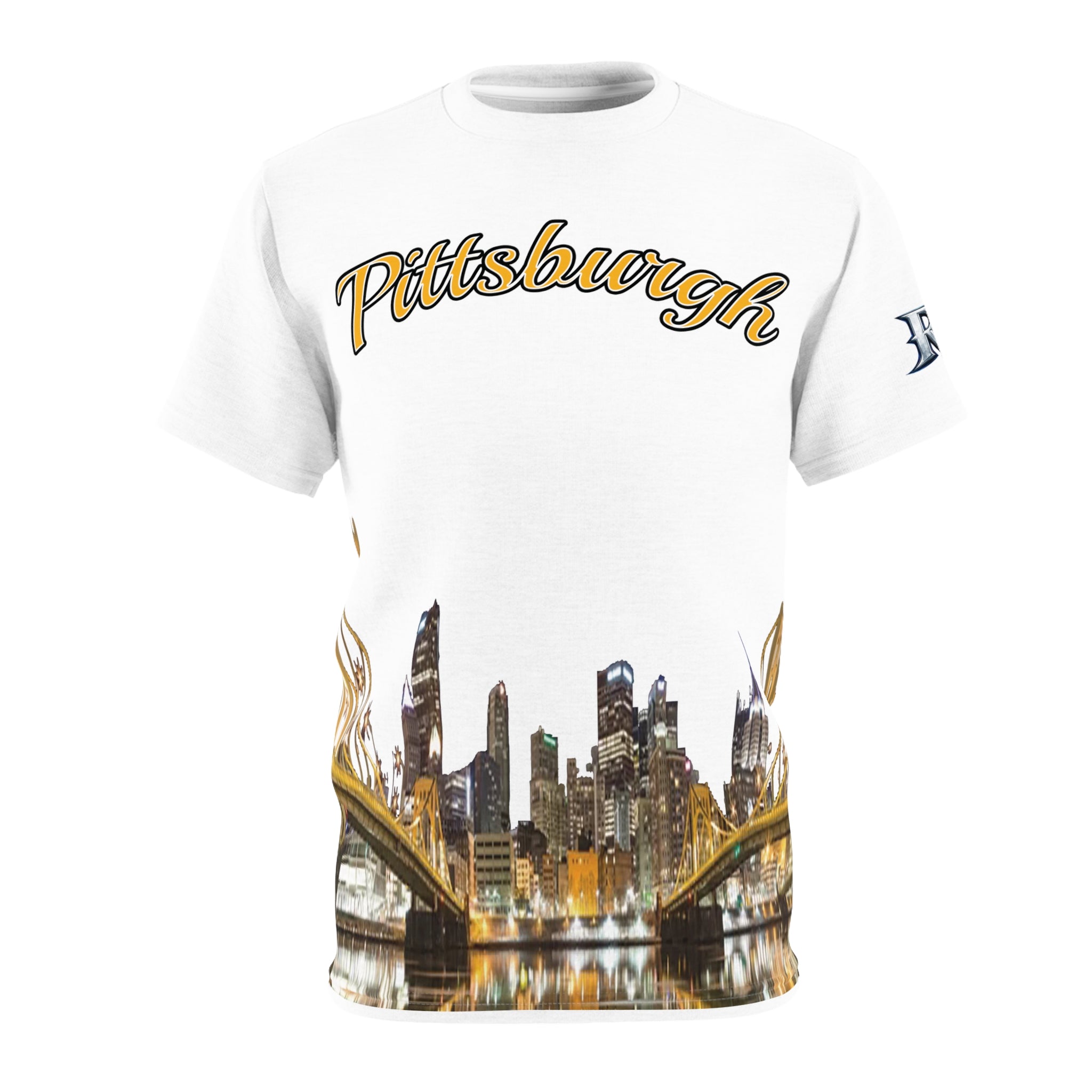 Pittsburgh Skyline Night Design — Steel City After Dark Graphic Tee