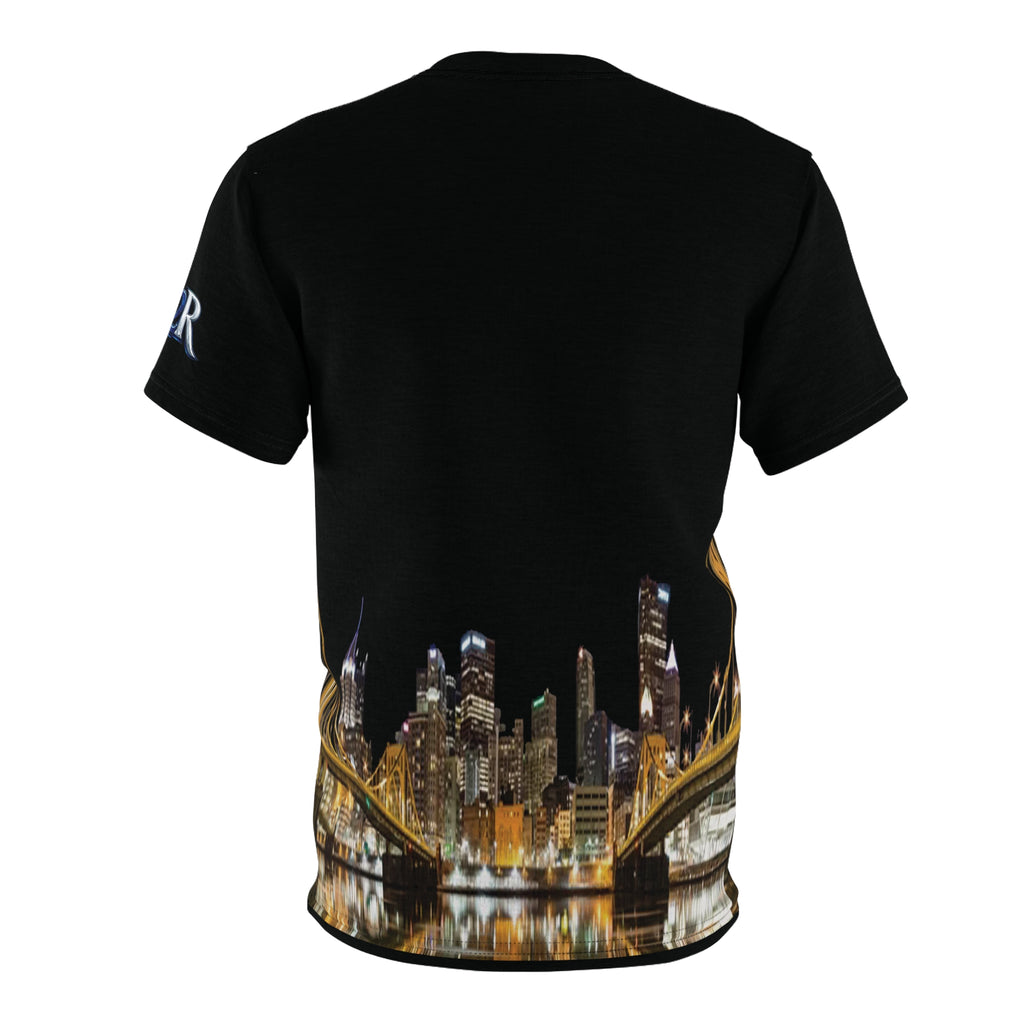Pittsburgh Skyline Night Design — Steel City After Dark Graphic Tee