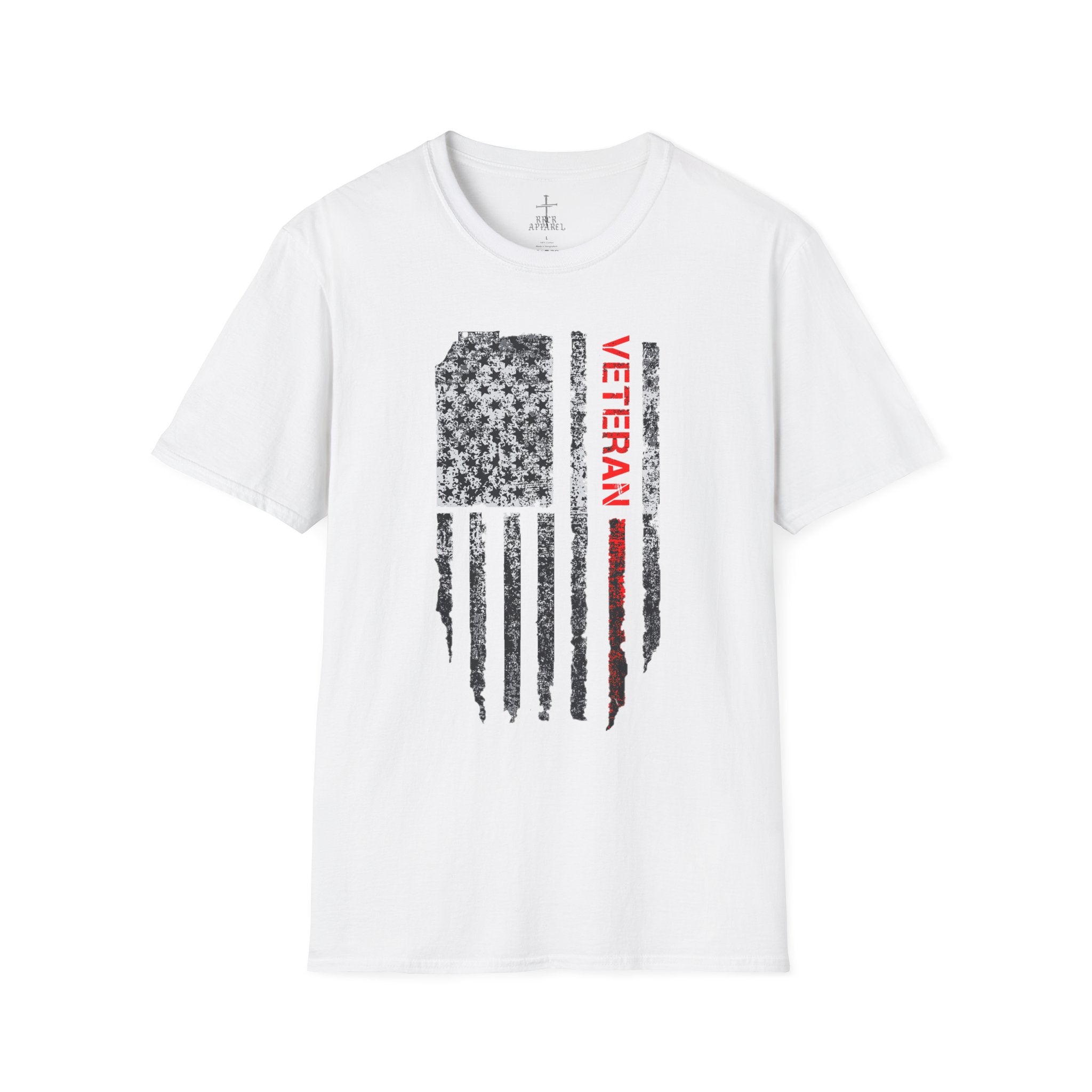 Veteran Tribute Unisex Softstyle T-Shirt - Patriotic Design