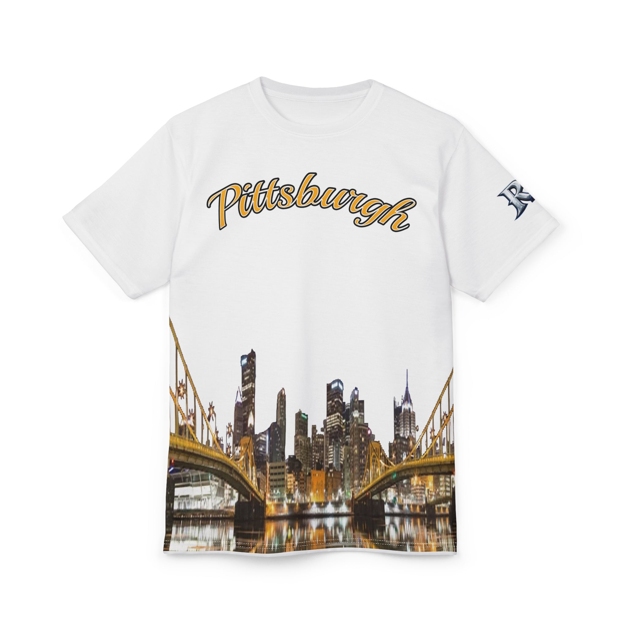 Pittsburgh Skyline Night Design — Steel City After Dark Graphic Tee