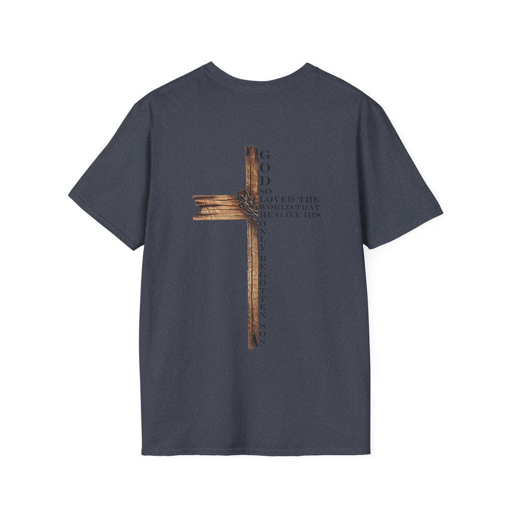 John 3:16 Cross T-Shirt — Christian Faith Bible Verse Tee