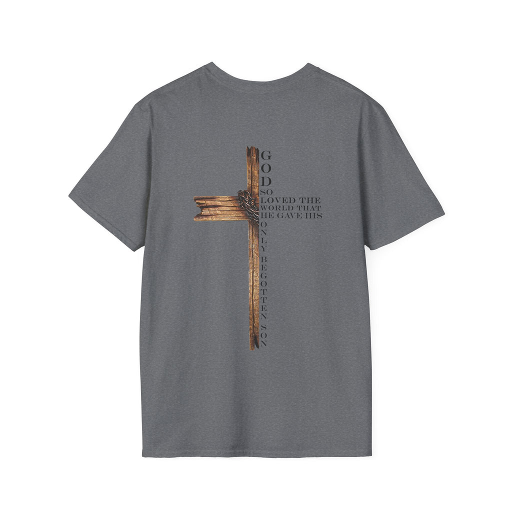 John 3:16 Cross T-Shirt — Christian Faith Bible Verse Tee