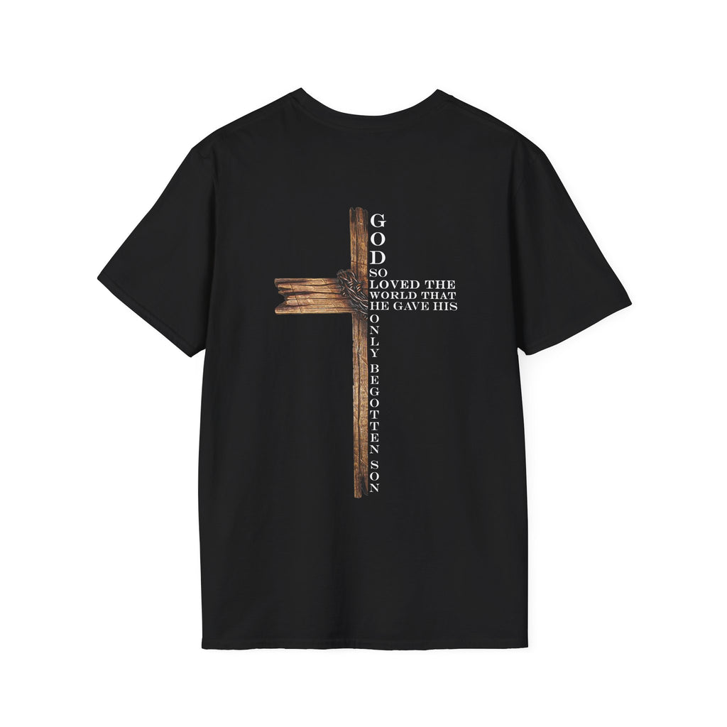 John 3:16 Cross T-Shirt — Christian Faith Bible Verse Tee