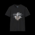 Christian Cross Ink Splatter T-Shirt — Faith Graphic Tee