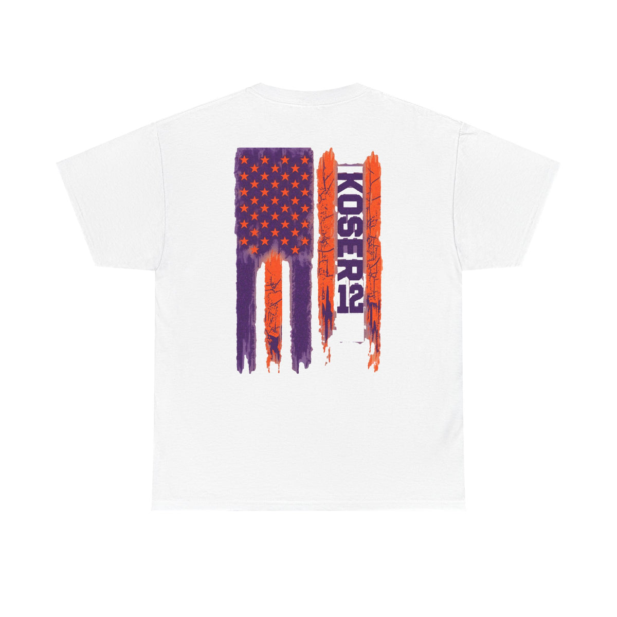 American Flag Football Tee — 'Kicker' Vintage Grunge Sports Shirt