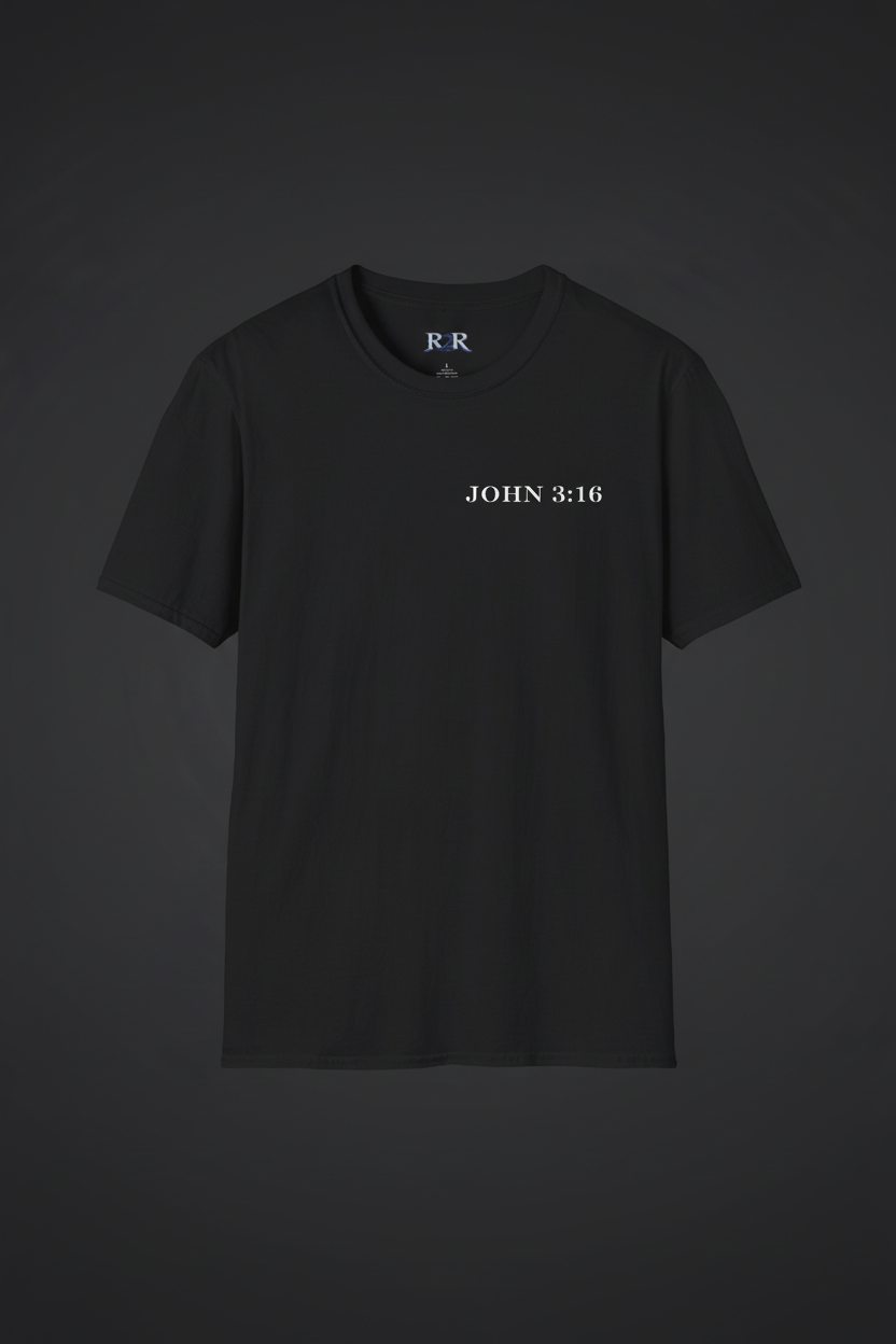 John 3:16 T-Shirt on dark background